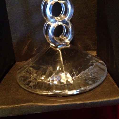 CRYSTAL CHAMPAGNE FLUTES MILLENIUM COLLECTIBLES GENUINE LEAD CRYSTAL NEW IN BOX - Picture 4 of 8
