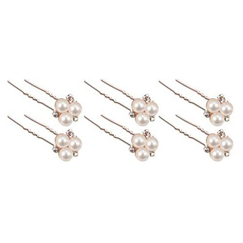5-20pcs Pearl Flower Diamante Crystal Hair Pins Clips Prom Wedding Bridal Party@ - Picture 28 of 32