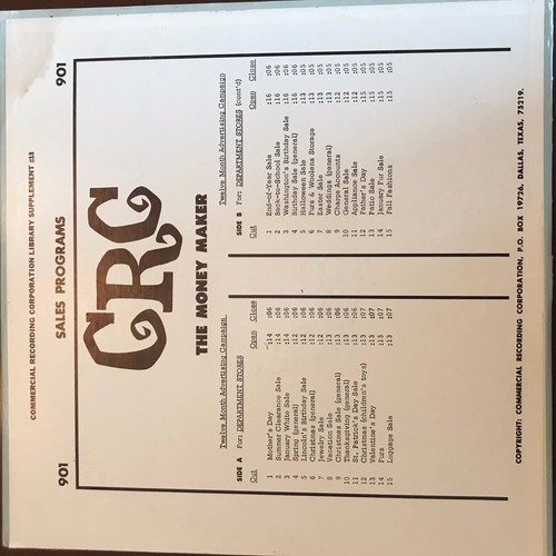 Lot of 18 Rare & Out of Print CRC Money Maker LP Radio Station Samplers- Jingles - Afbeelding 12 van 12