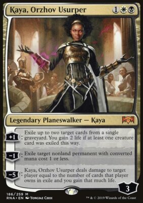 MTG Magic the Gathering Kaya, Orzhov Usurper (186/296) Ravnica Allegiance LP