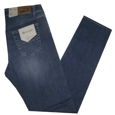 Jeans Stretch Uomo Taglie Forti - Blu E Nero, Cotone Elastan, Maxfort - Foto 7