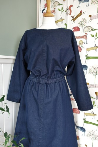 KIN by JOHN LEWIS Dark blue Cotton blend denim look dress size 14 - Picture 4 of 10