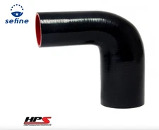 HPS High Temp 2.5">3" ID 4-ply ReinForced Silicone 90 Degree Elbow Reducer Hose