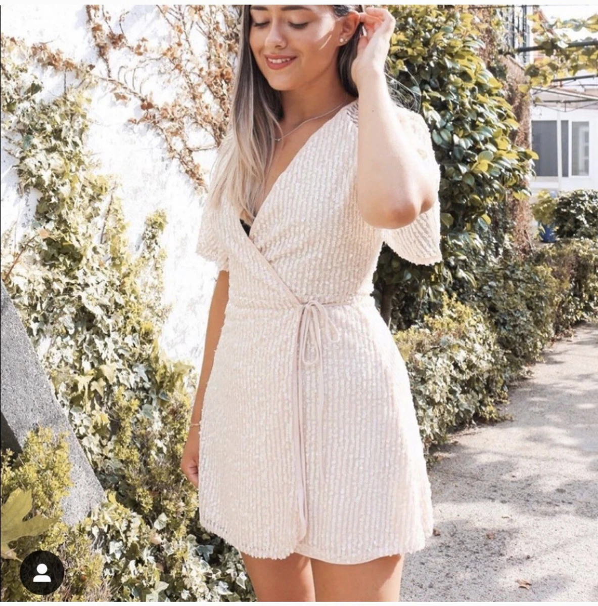 Sequin wrap dress zara cheap