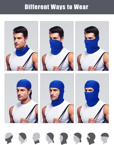 9 Pcs Ski Mask for Men Full Face Cover UV Sun Protection Cooling Balaclava Scarf - Picture 4 of 7