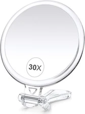 30X Magnifying Mirror, Magnifying Mirror With Handle, Hand Mirro