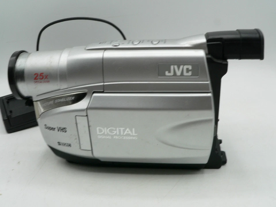 JVC GR-SXM37U COMPACT SUPER VHS-C CAMCORDER 25X OPTICAL ZOOM w Charger Read Desc - Image 4 of 4