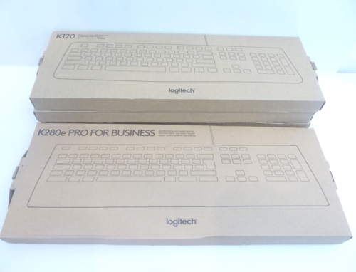 3x Logitech K120 teclado con cable, 1x teclado K280e con cable nuevo #B - Imagen 1 de 5