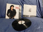 Michael Jackson Bad Vinyl Record 1987 Original Press with Lyrics Sleeve