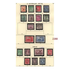 2288 AUSTRALIE 1937-1942  LOT 19 TIMBRES Oblitérés anciens