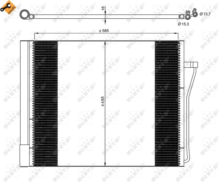 NRF 350077 Condenser, air conditioning for BMW