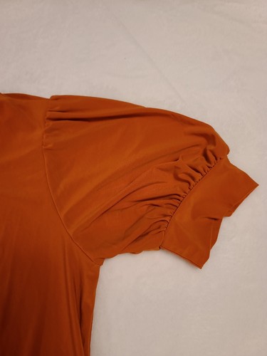 NWT Women's Notations Short Sleeve Mango Colored Short Sleeve Blouse;Sz L - Picture 3 of 15