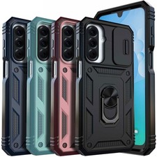 For Samsung Galaxy A16 A17 A26 Shockproof Kickstand Case Camera Lens Slide Cover