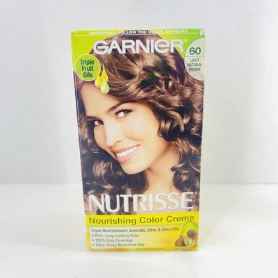 Garnier Nutrisse Nourishing Hair Color 60 Light Natural Brown BOX WEAR READ