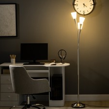 Modern Floor Lamp for Living Room Bedroom, 3 Light Upright Standing Lamp