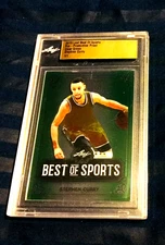 Stephen Curry 1/1 Leaf Set 2019 Authentic Best of Sports #1 Game Green SP 1 OF 1