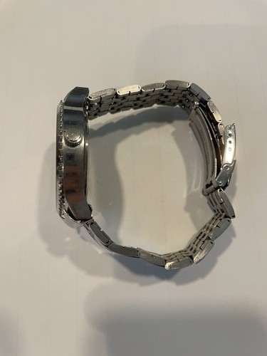 COSÌ BELLO! Orologio Stacy Adams Cronografo Chainlink Tono Argento Senza Scatola - Foto 3 di 7