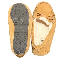 UGG Dakota Moccasin Slippers Mens 10 Brown Suede Wool Lined Indoor Outdoor Cozy