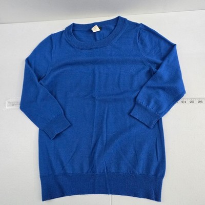 J Crew Merino wool Tippi sweater blue 46725 womens S 6868