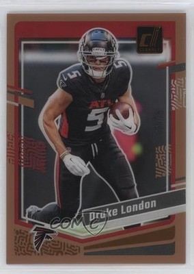 2023 Panini Clearly Donruss Orange 11/75 Drake London #3 16wc