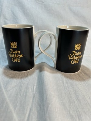 Juan Valdez Cafe Vintage Coffee Mug Cup Set Of Two Brown With Juan Valdez Logo