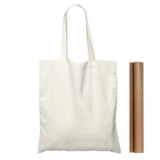Bulk 25 Natural Cotton Tote Bags 15X16, Blank Cloth Bags, PTFE Sheet, White