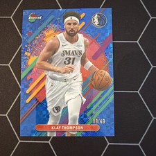 Klay Thompson 2026 Topps Finest Rare Blue Geometric Refractor 08/49