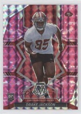 2022 Panini Mosaic Rookies Pink Camo Mosaic Prizm Drake Jackson #394 0b3