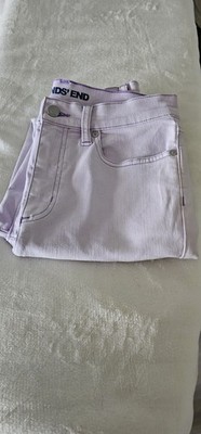 Lands' End Damen Jeans Gr. 36 Lila Knöchellänge Baumwoll-Stretch SL 68 cm