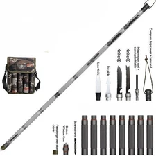 55in Hiking Tactical Stick Walking Staff - Outdoor Multitool Gear Trekking Pole