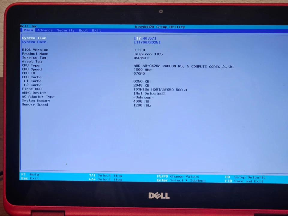 DELL Inspiron 3185 Touch Laptop (Red, AMD A9, 4 GB/500 GB, No OS) - READ! - Image 2 of 4