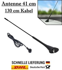 Stab Dach Autoantenne 41 cm AM FM mit Fuß und 130 cm Kabel für BMW 1er - 8er