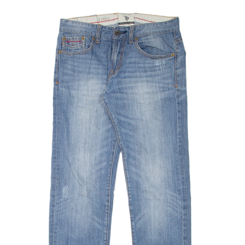 U.S POLO ASSN. Mens Jeans Blue Regular Straight Stone Wash W31 L32 - Picture 2 of 6