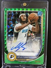2025-26 Bowman Chrome  Myles Turner #BCA-MT Green Geometric Auto (AU) /99