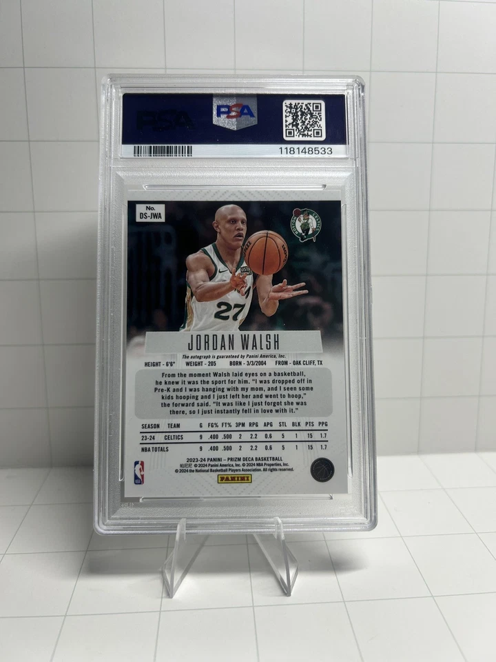 2023 PANINI PRIZM DECA SIGNATURES JORDAN WALSH ROOKIE RC PSA 9 - Image 2 of 2