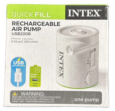 Intex Quickfill Rechargeable Air Pump - USB200R - BRAND NEW - In Box