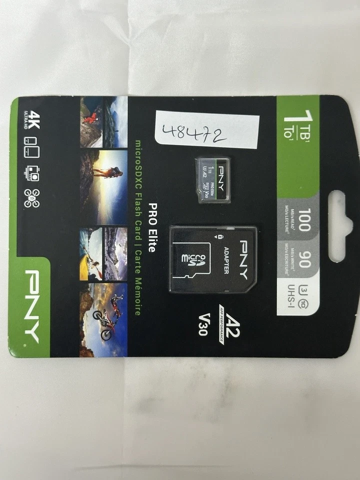 Brand New PNY 1TB PRO Elite Class 10 U3 V30 4K microSDXC Flash Memory Ca (48472) - Image 3 of 3