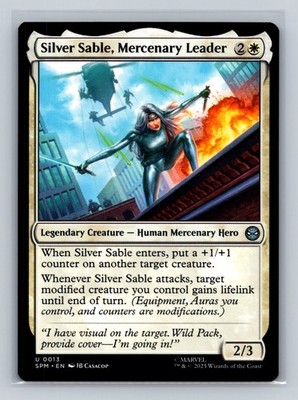 MTG Marvel's Spider-Man #13 Silver Sable, Mercenary Leader Uncommon tcg NM