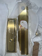 Baldwin 6542.FD Tremont Dummy Handleset Trim Set, Satin Brass and Brown