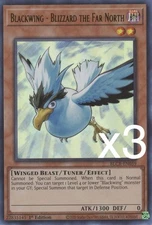 3X Yugioh Blackwing-Blizzard the Far North BLCR-EN059 Ultra Rare 1st Edition NM