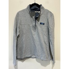 L.L. Bean grey quarter button sweatshirt womens XS