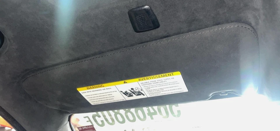 BMW 528i xDrive 2016 fabricante de equipos originales parasol lado del conductor izquierdo tela negra 2011-2015 Foto 2 de 3