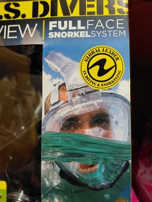 U.S. Divers Dryview Full Face Snorkeling Mask for Adults - Distortion-Free 180