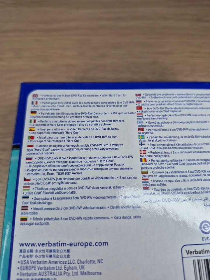 Verbatim 8cm Mini DVD-RW 1.4GB 5pk new and sealed Boxed - Image 3 of 3