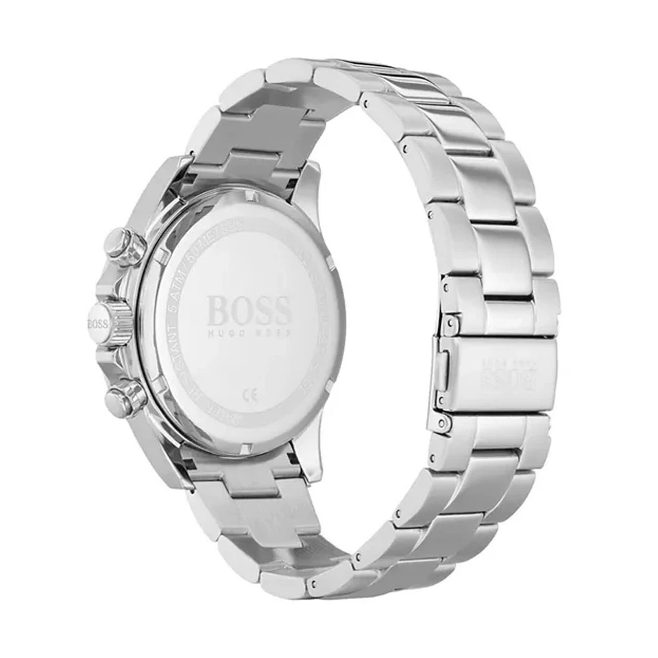 New HUGO BOSS Hero HB1513755 Blue Dial Stainless Steel Silver Men Fashion Watch - Image 2 of 4