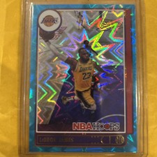 2021-22 Panini NBA Hoops - LeBron James #136 Teal Explosion Lakers owe