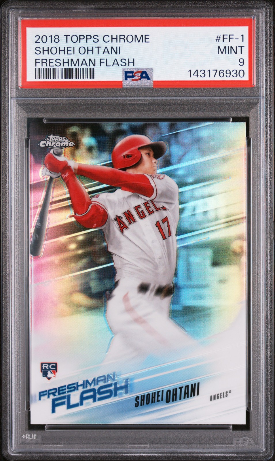 2018 TOPPS CHROME FRESHMAN FLASH #FF-1 SHOHEI OHTANI ROOKIE RC PSA 9