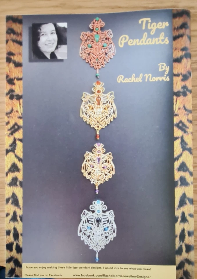 2 Rachel Norris Wirework Booklets Tiger Pendants + Fuschia Bracelets/Pendants - Image 3 of 4