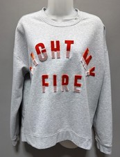 GUESS Los Angeles Women's Oversized Fleece Pullover Sweatshirt M Velour Letters
