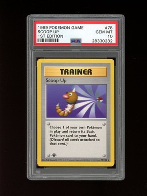 POKEMON PSA 10 GEM MINT SCOOP UP 1ST EDITION SHADOWLESS BASE SET